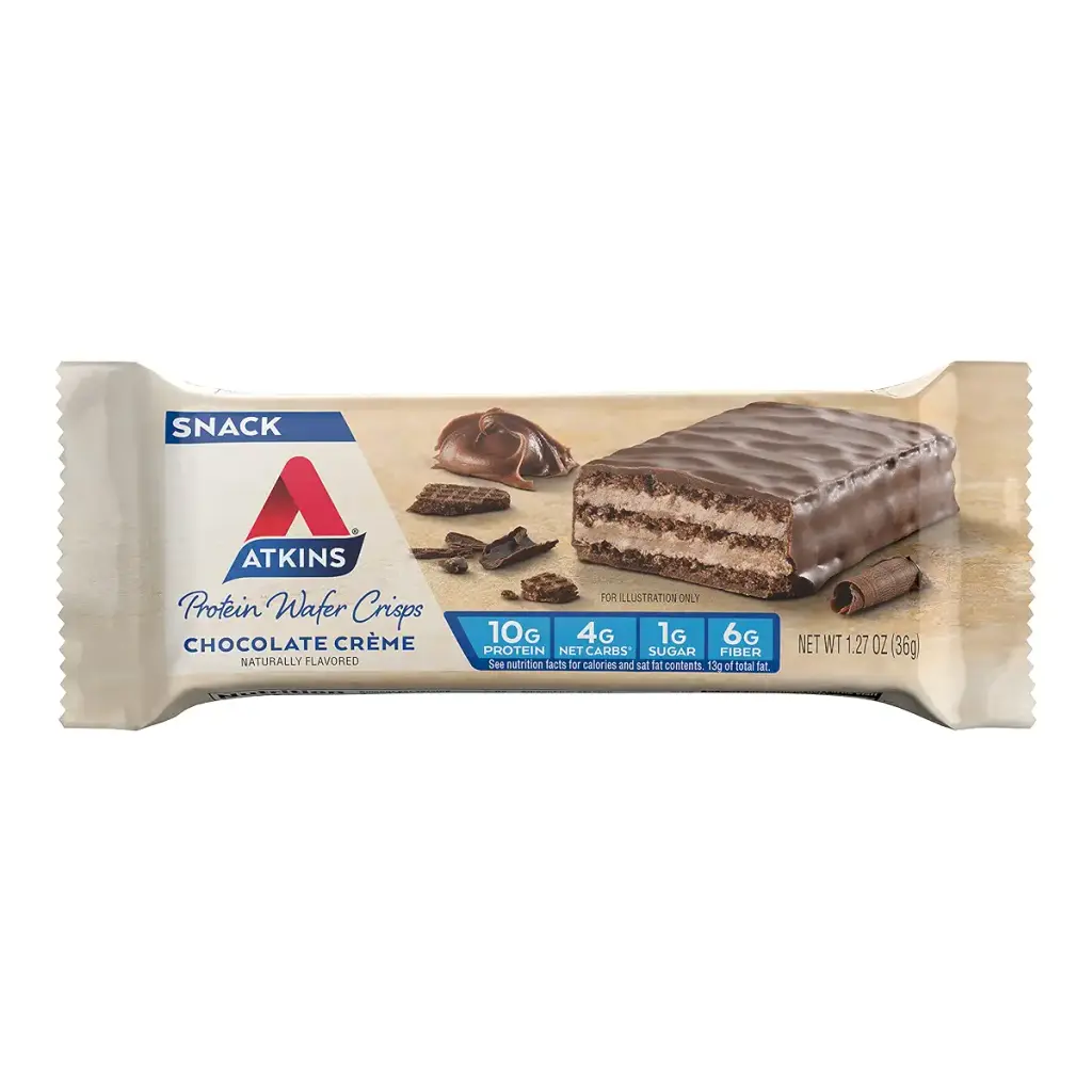 Atkins Protein Wafer Crisps, Chocolate Crme, Keto Friendly, 5 Count Chocolate 5 Count — Chocolate