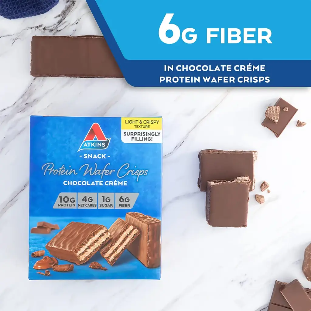 Atkins Protein Wafer Crisps, Chocolate Crme, Keto Friendly, 5 Count Chocolate 5 Count — Chocolate