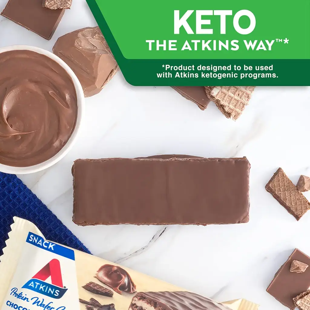 Atkins Protein Wafer Crisps, Chocolate Crme, Keto Friendly, 5 Count Chocolate 5 Count — pack of 5
