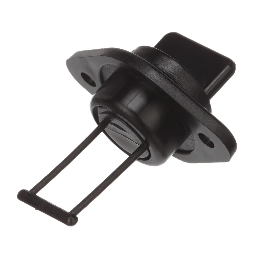 Attwood 17211-3 Drain Plug and Receiver Kit, -Inch Diameter 1-Piece Plug, Threaded Receiver, Molded Black Plastic
