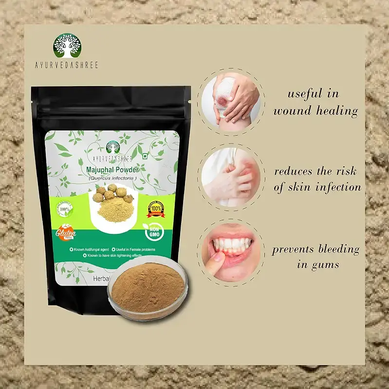 AYURVEDASHREE Majuphal Powder 200 Gm | Galnuts Powder (Quercus infectoria) | 100% Pure — AYURVEDASHREE