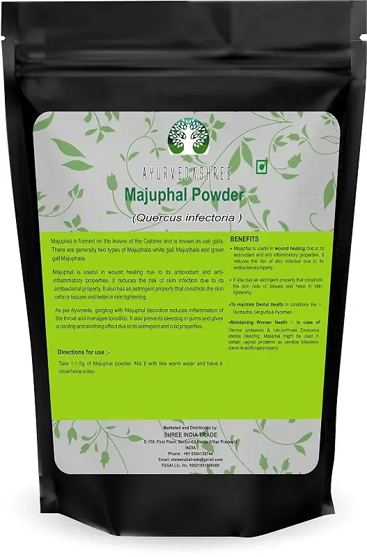 AYURVEDASHREE Majuphal Powder 200 Gm | Galnuts Powder (Quercus infectoria) | 100% Pure — Powder