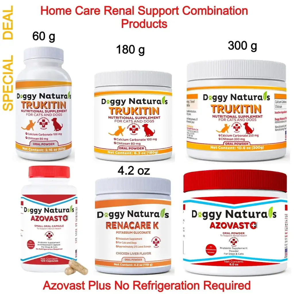 Azovast Plus Kidney Health Supplement for Dogs & Cats - NO Refrigeration Required - Help — Capsules