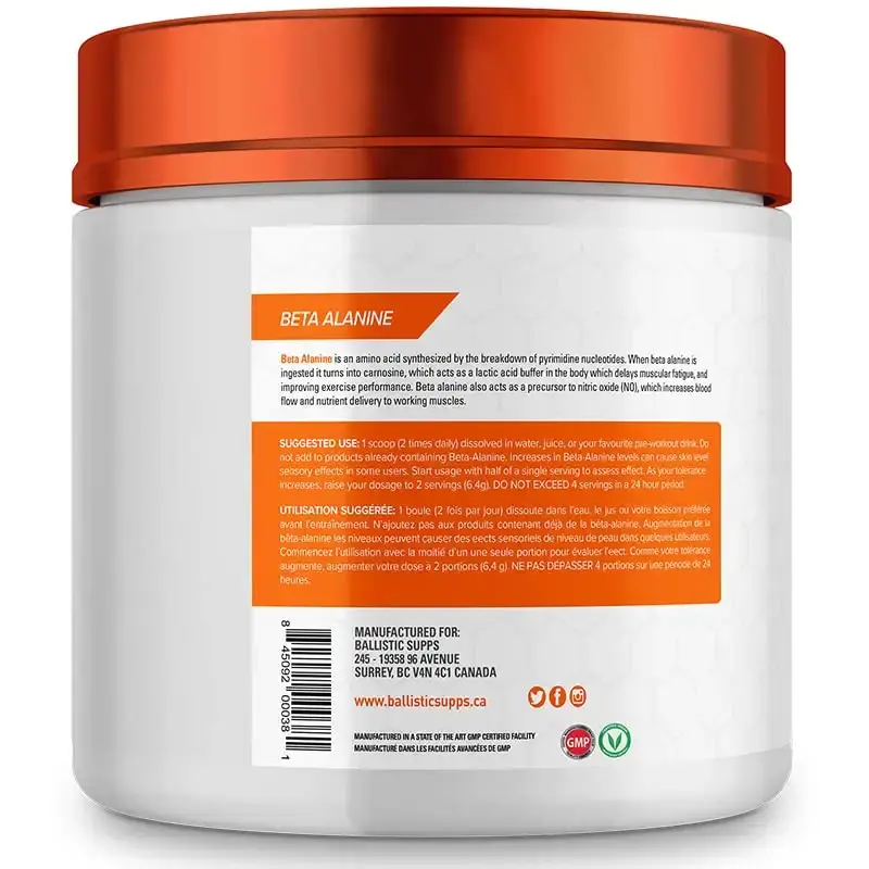 Ballistic Supps - Beta Alanine - 400 Grams — 400 g