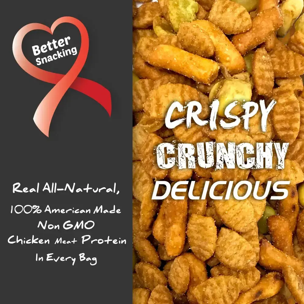 Barn Dad Nutrition CHXN-SNX Crispy Protein Bites, Kung Pao & Dry Roasted Peas and — 56 g