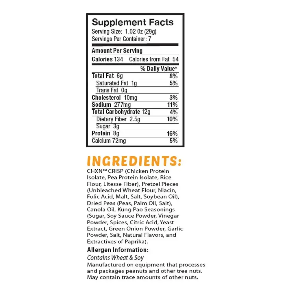 Barn Dad Nutrition CHXN-SNX Crispy Protein Bites, Kung Pao & Dry Roasted Peas and — 56 g