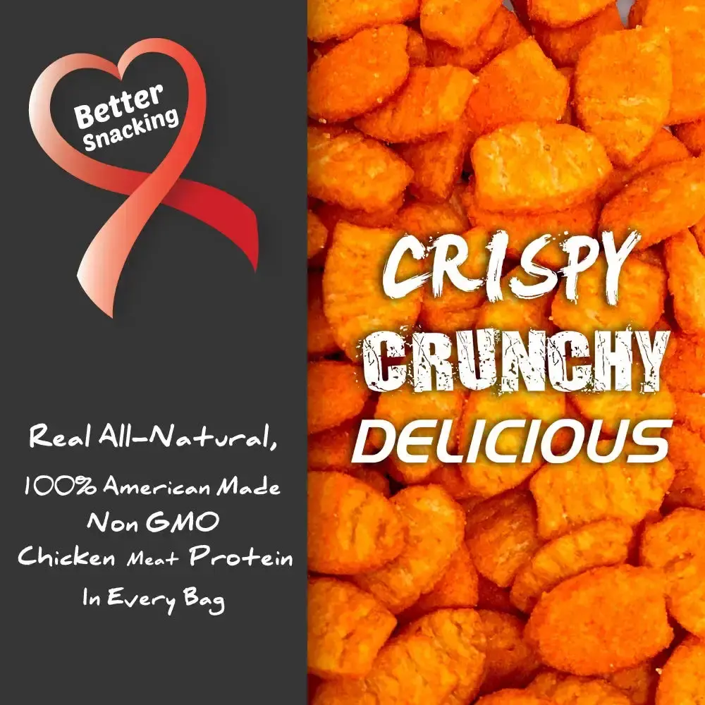 Barn Dad Nutrition CHXNSNX Crispy Protein Bites -Buffalo Wing Blue Cheese with 7 Serving — 70 g