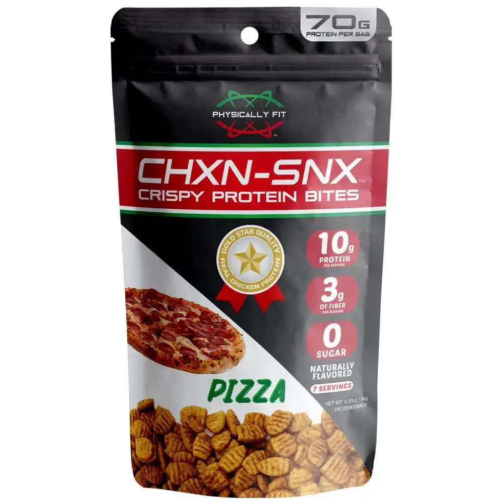 Barn Dad Nutrition, Crispy Protein Bites Pizza Flavor 7 Servings 70 Grams of Protein Per Bag, 6.9 Ounce