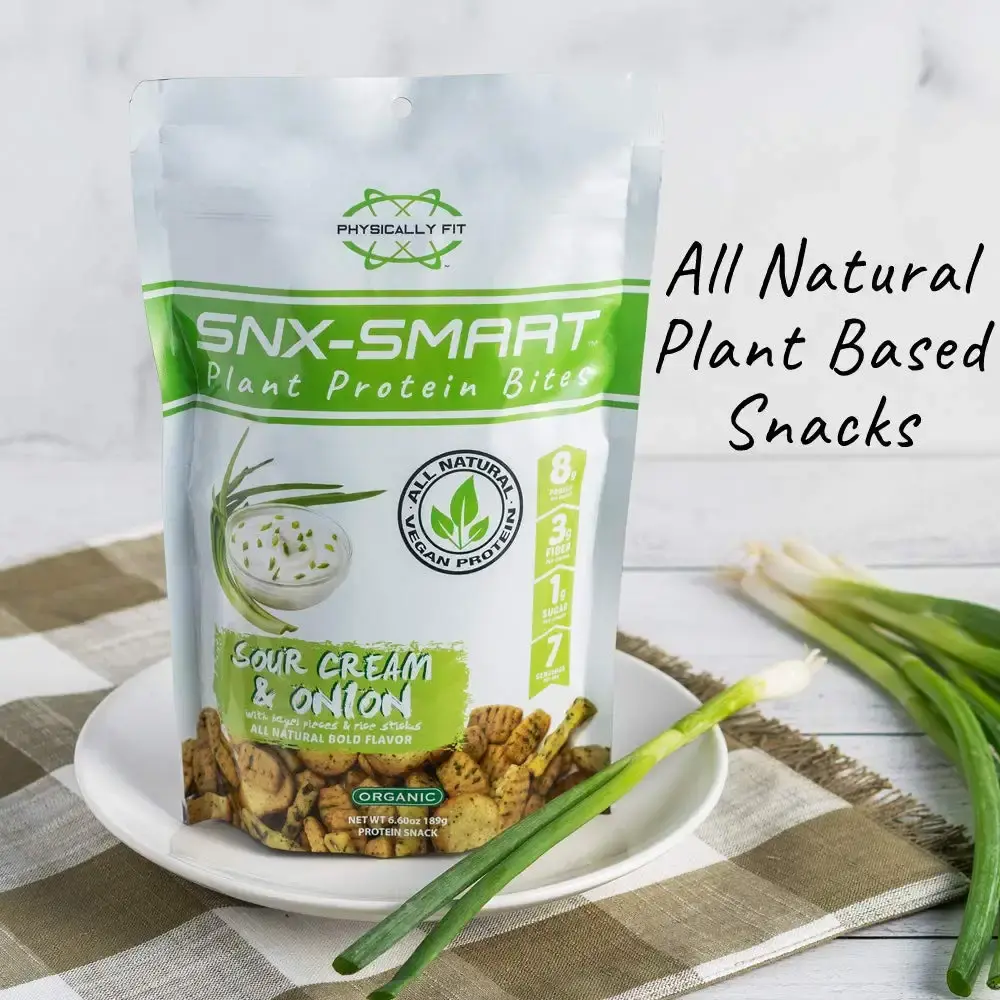 Barn Dad Nutrition SNXSmart Crispy Plant Protein Bites Sour Cream Onion with Bagel Pieces — 56 g
