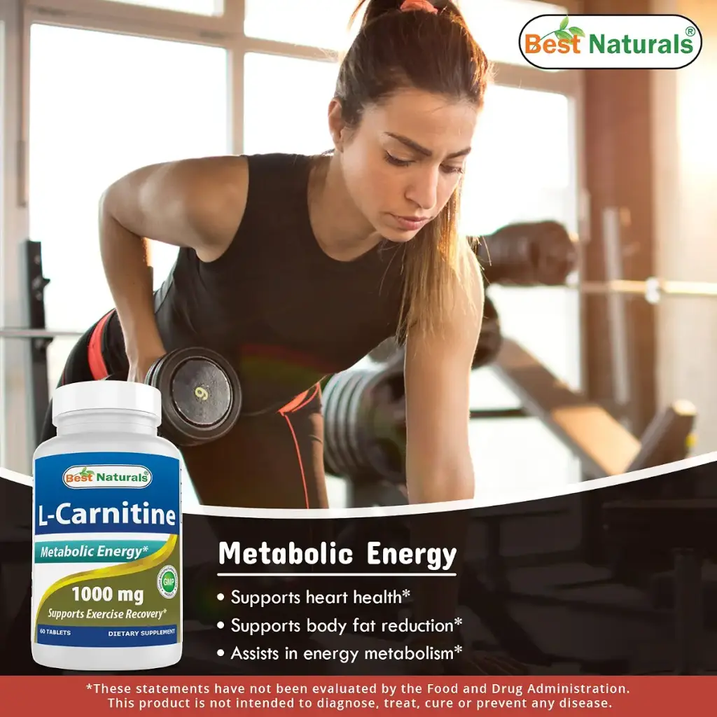 Best Naturals L-Carnitine 1000mg 60 Tablets (60 Count (Pack of 1)) — Tablets