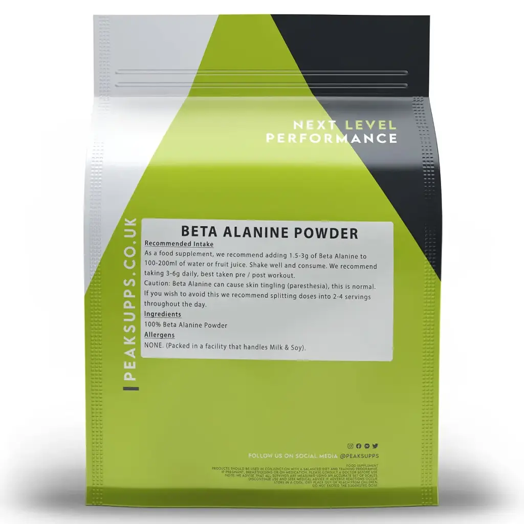Beta Alanine Powder | Pure (250g) Pre Workout Amino Acid 200 g (Pack of 1) — 250 g