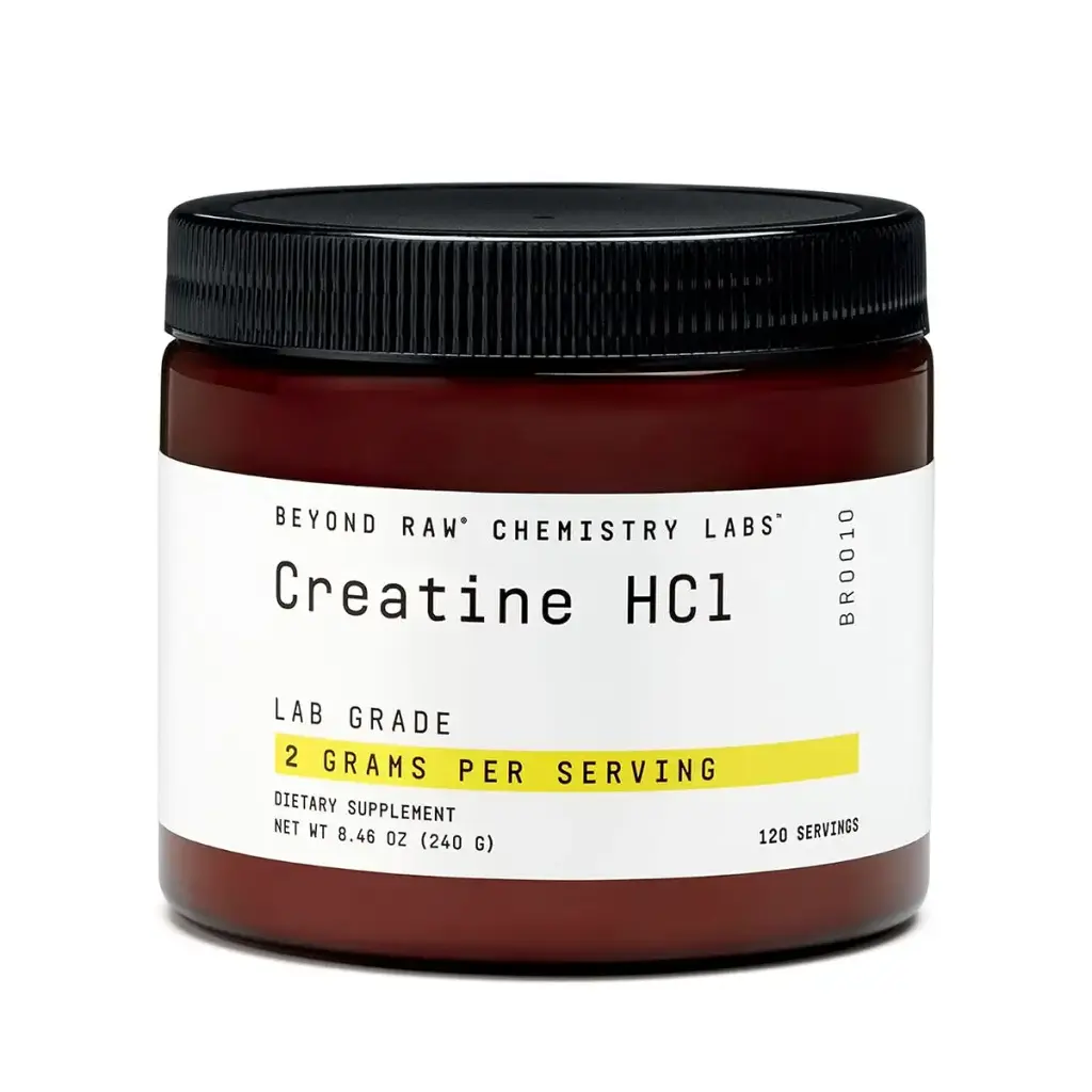BEYOND RAW Science-Backed Creatine HCl Powder Lab Grade for Muscle Strength and Growth Energy Production Athletic Performance Cognitive Support Cellular Hydration 120 Servings