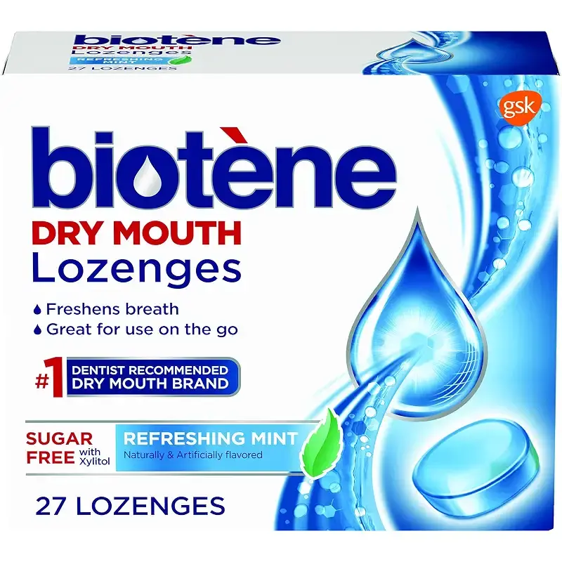 Biotene, Dry Mouth Lozenges, Refreshing Mint, 27 Count 27 Count (Pack of 2)