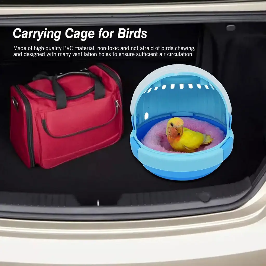 Bird carrier portable bird travel carrier backpack warm parrot excursion cage lightweight — Pet