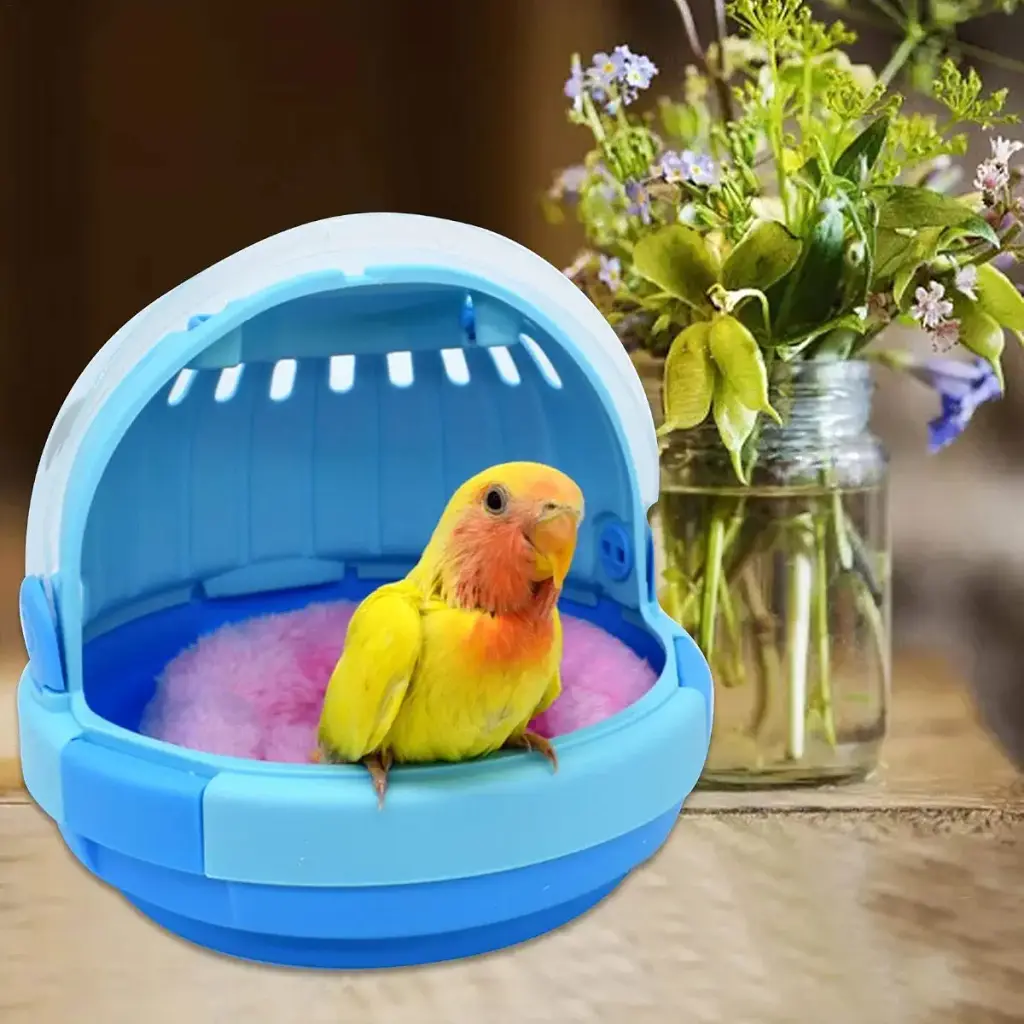 Bird carrier portable bird travel carrier backpack warm parrot excursion cage lightweight — Capsules