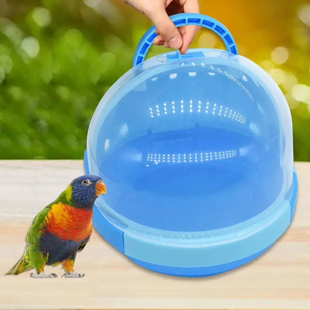 Bird Carrier Space Capsule Portable Warm Parrot Outing Cage Breathable Travel Cage — PETUFUN
