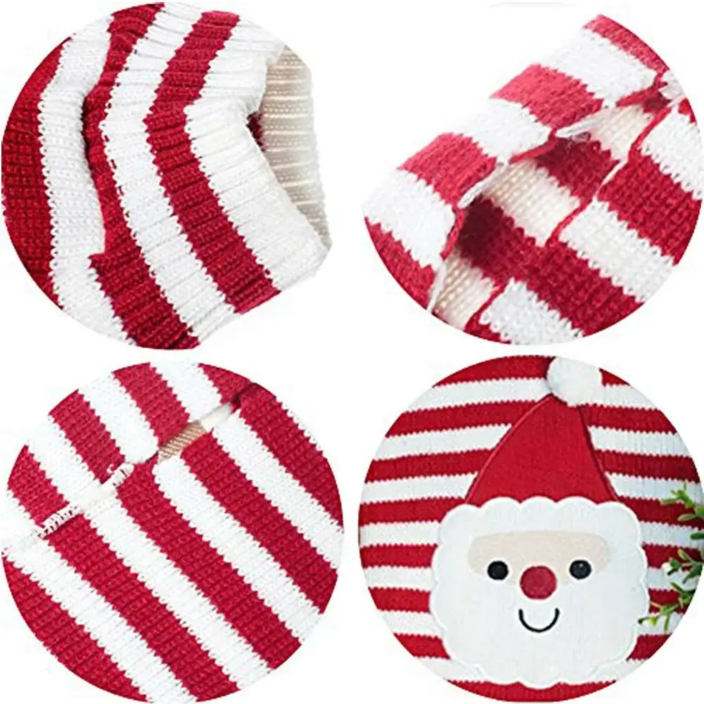 BOBIBI Cat Sweater Christmas Santa Claus Pet Cat Winter Knitwear Warm Clothes Small — BOBIBI