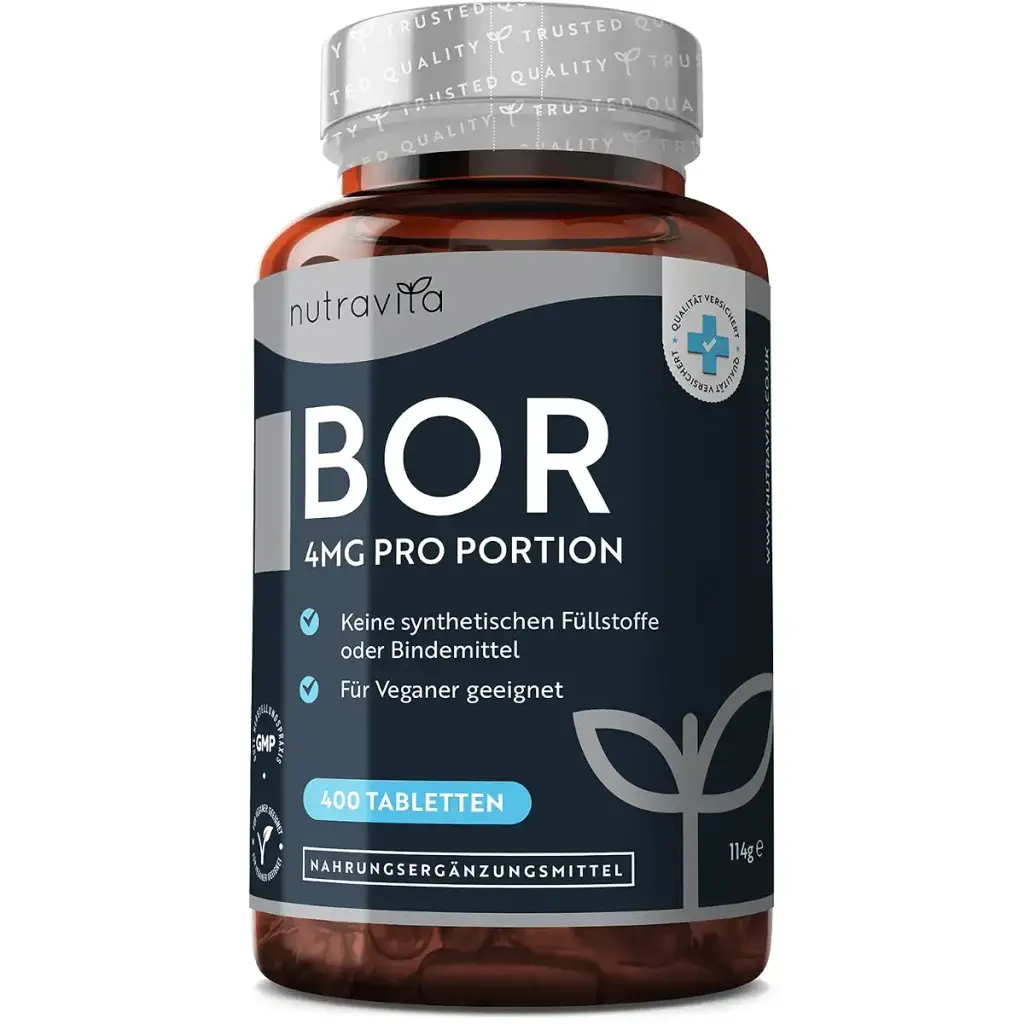 BORON - 4MG pure boron per tablet - 400 tablets - 13 months in stock - laboratory test - without undesirable additives