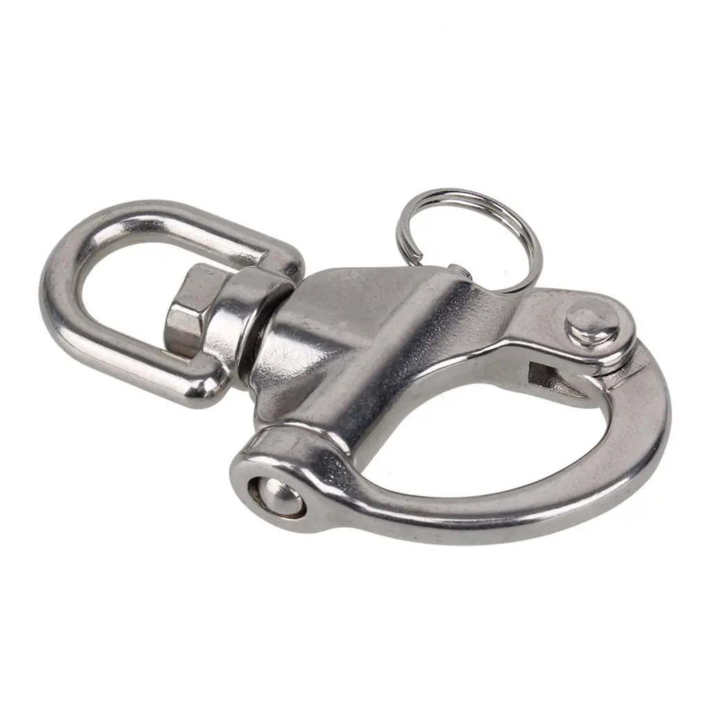 BQLZR 304 Stainless Steel Snap Shackle with Small Swivel Bail Marine Boat Hardware