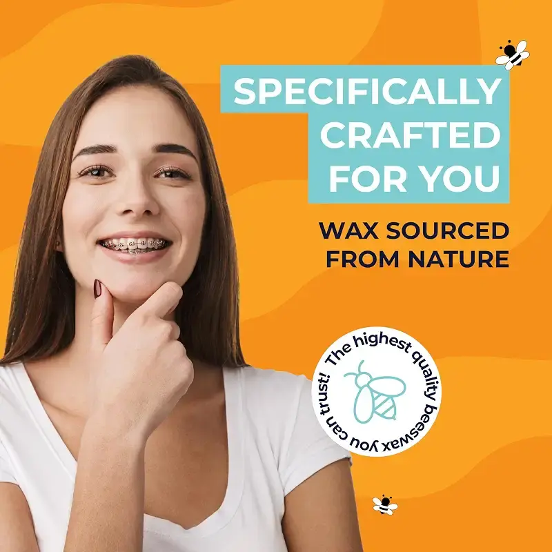 Braces Wax Natural Braces Wax made from Beeswax Dental Wax for Braces & Aligners Food — Oral Care