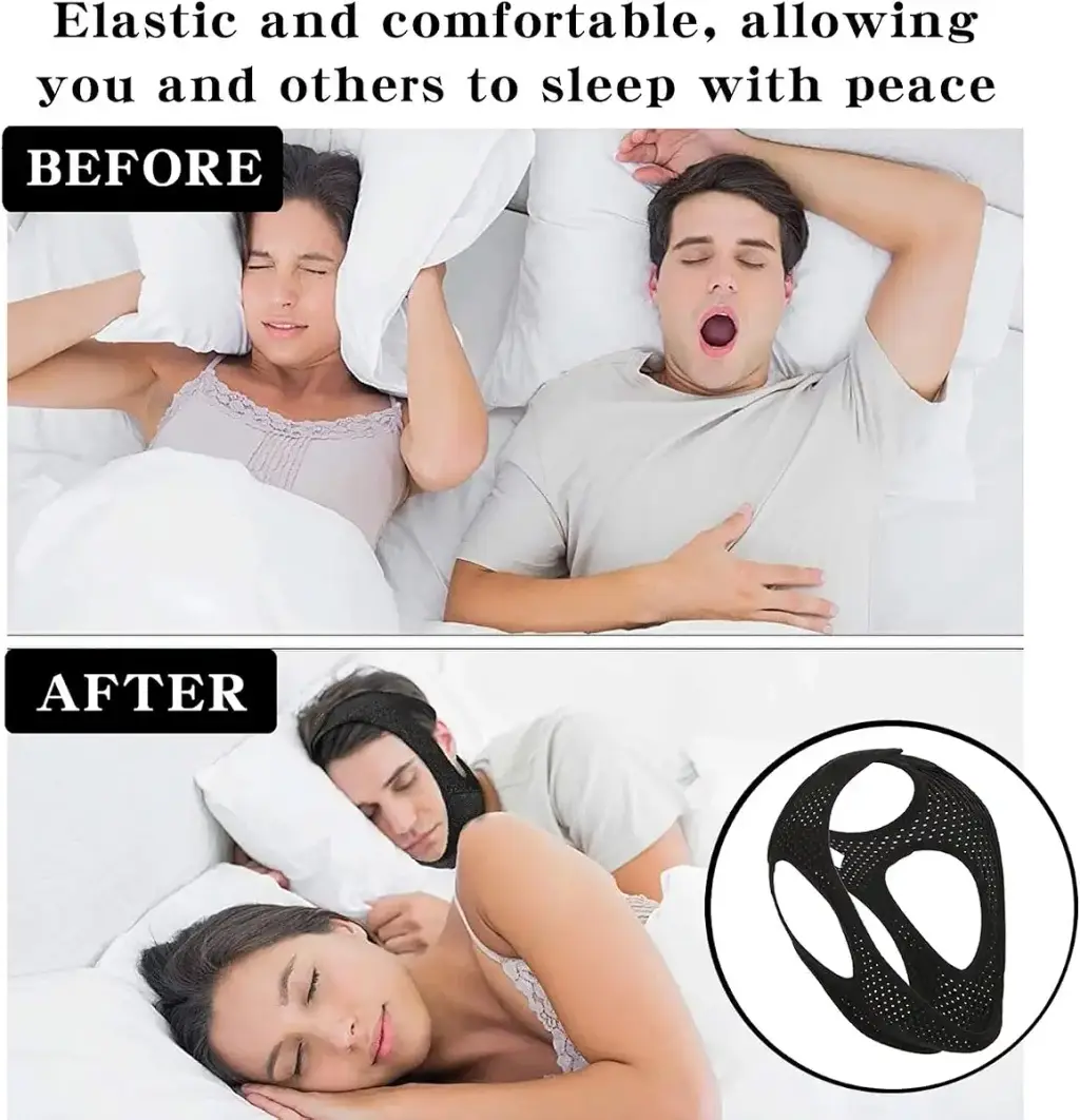 Breathable Anti-Snoring Chin Strap with Mesh Structure Adjustable Jaw Protection — Sleep Wellness
