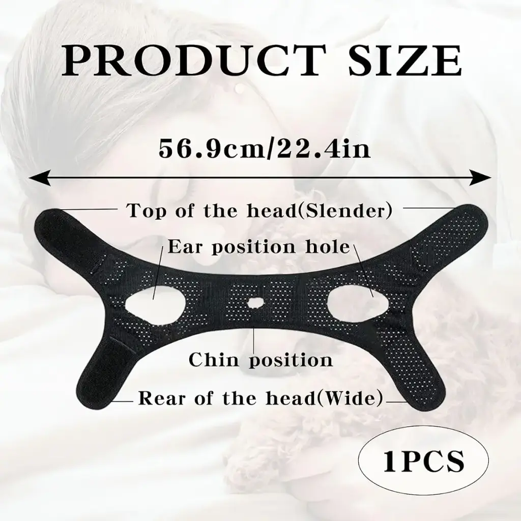 Breathable Anti-Snoring Chin Strap with Mesh Structure Adjustable Jaw Protection — Sleep Wellness
