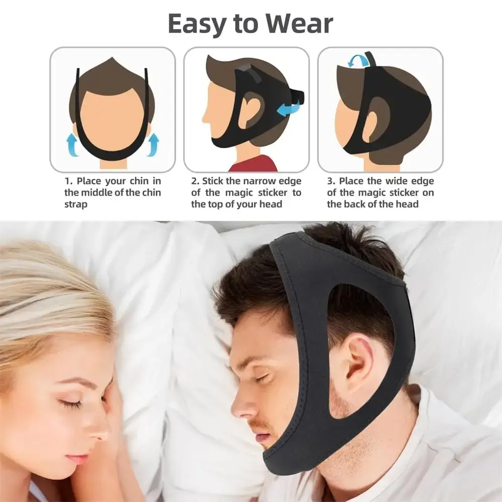 Breathable Anti-Snoring Chin Strap with Mesh Structure Adjustable Jaw Protection — Sleep Wellness