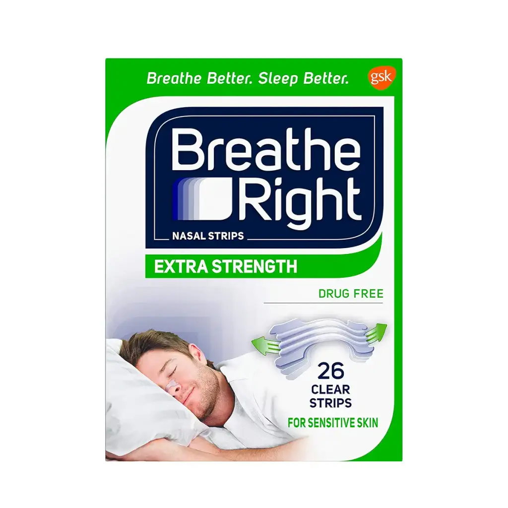 Breathe Right Extra Strength Clear Drug-Free Nasal Strips for Congestion Relief 26 Count — Strips