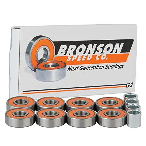 BRONSON SPEED CO. G2 Skateboard Bearings - Set of 8 One Size Silver 1