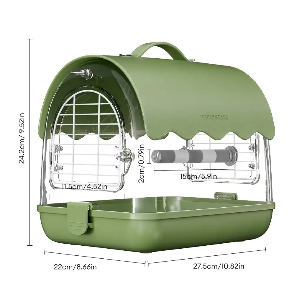 BUCATSTATE Bird Carrier Backpack with Perch Transparent Travel Bird Cage Bag Lightweight — BUCATSTATE