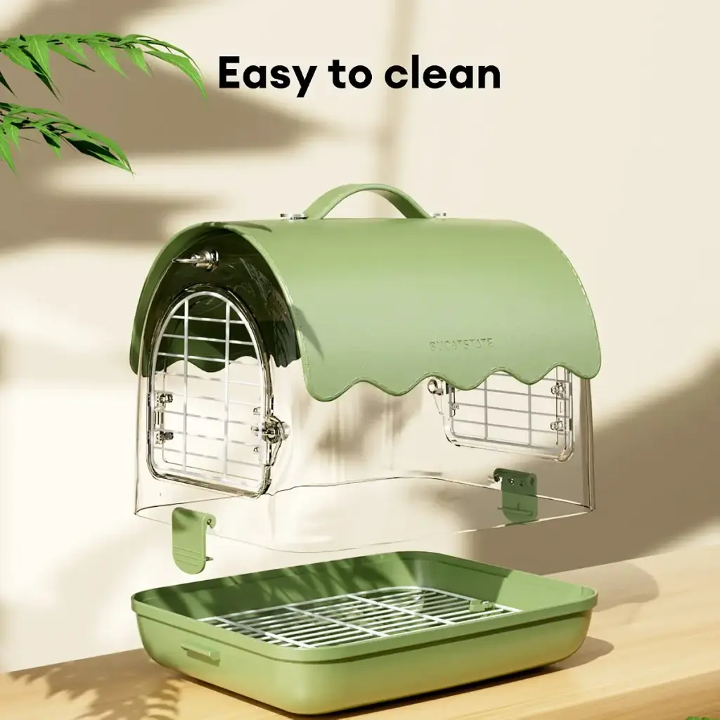 BUCATSTATE Bird Carrier Backpack with Perch Transparent Travel Bird Cage Bag Lightweight — BUCATSTATE