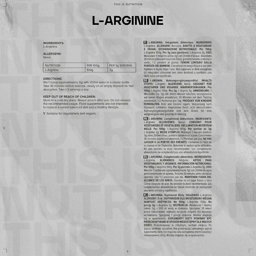 Bulk L-Arginine Powder 100 g Packaging May Vary 100g — Powder
