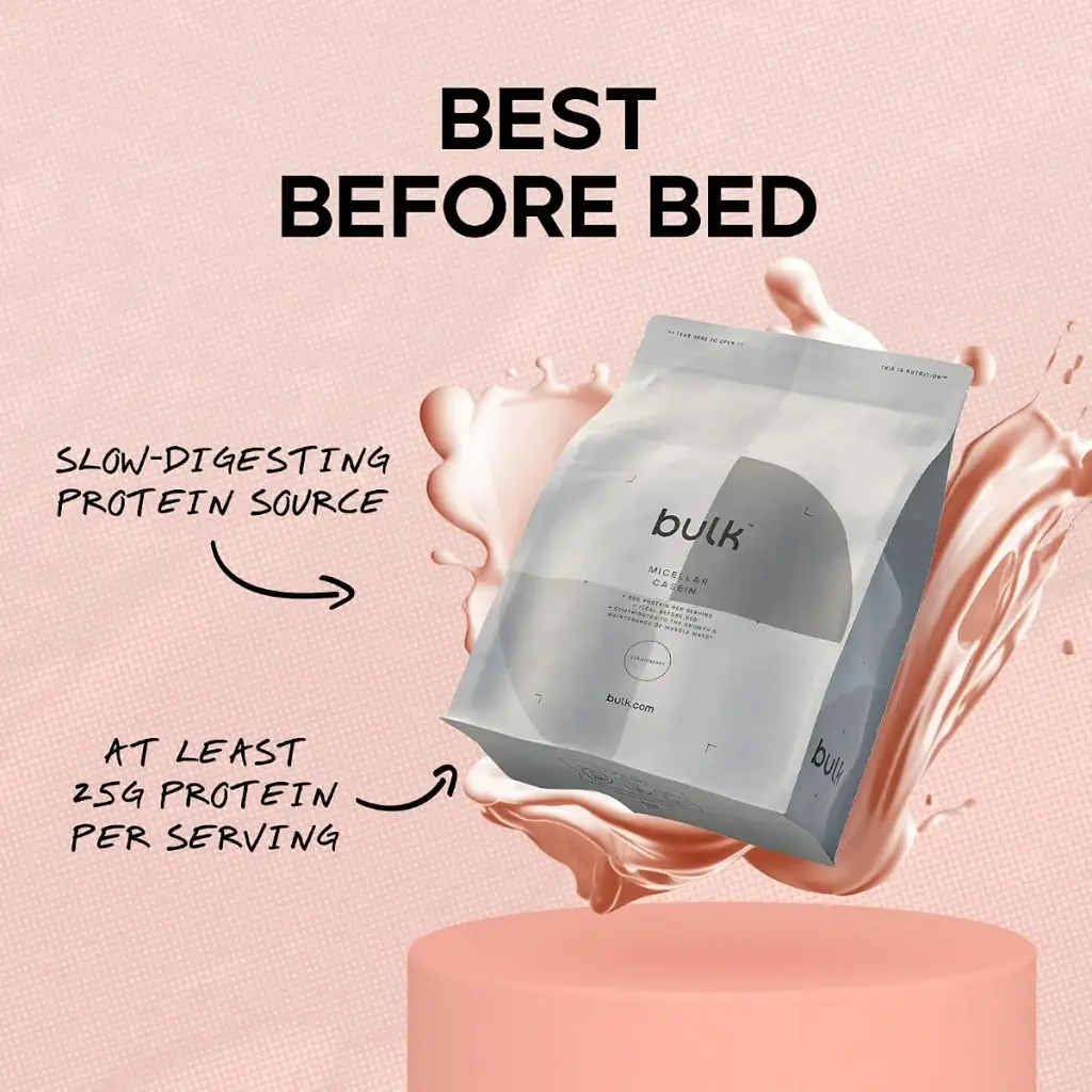 Bulk Micellar Casein Protein Powder Protein Shake Strawberry 500 g Packaging May Vary — Powder