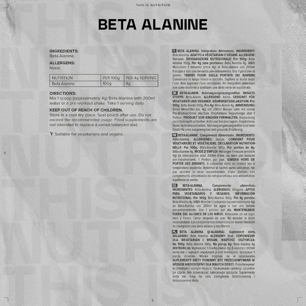 Bulk Pure Beta Alanine Powder 100 g Packaging May Vary 100g — Powder