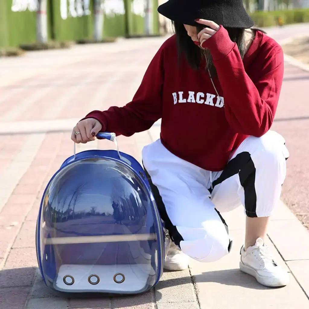 BURAN Pet Parrot Carrier Bird Travel Bag Space Capsule Transparent Backpack Breathable — Pet