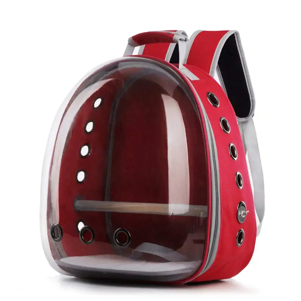 BURAN Pet Parrot Carrier Bird Travel Bag Space Capsule Transparent Backpack Breathable — BURAN