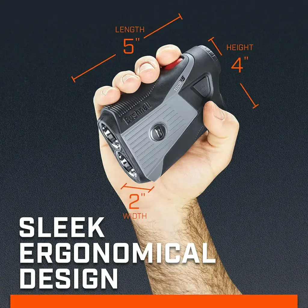 Bushnell Tour V5 Golf Laser Rangefinder, Pinseeker, Visual JOLT, BITE Magnetic Mount — Golf