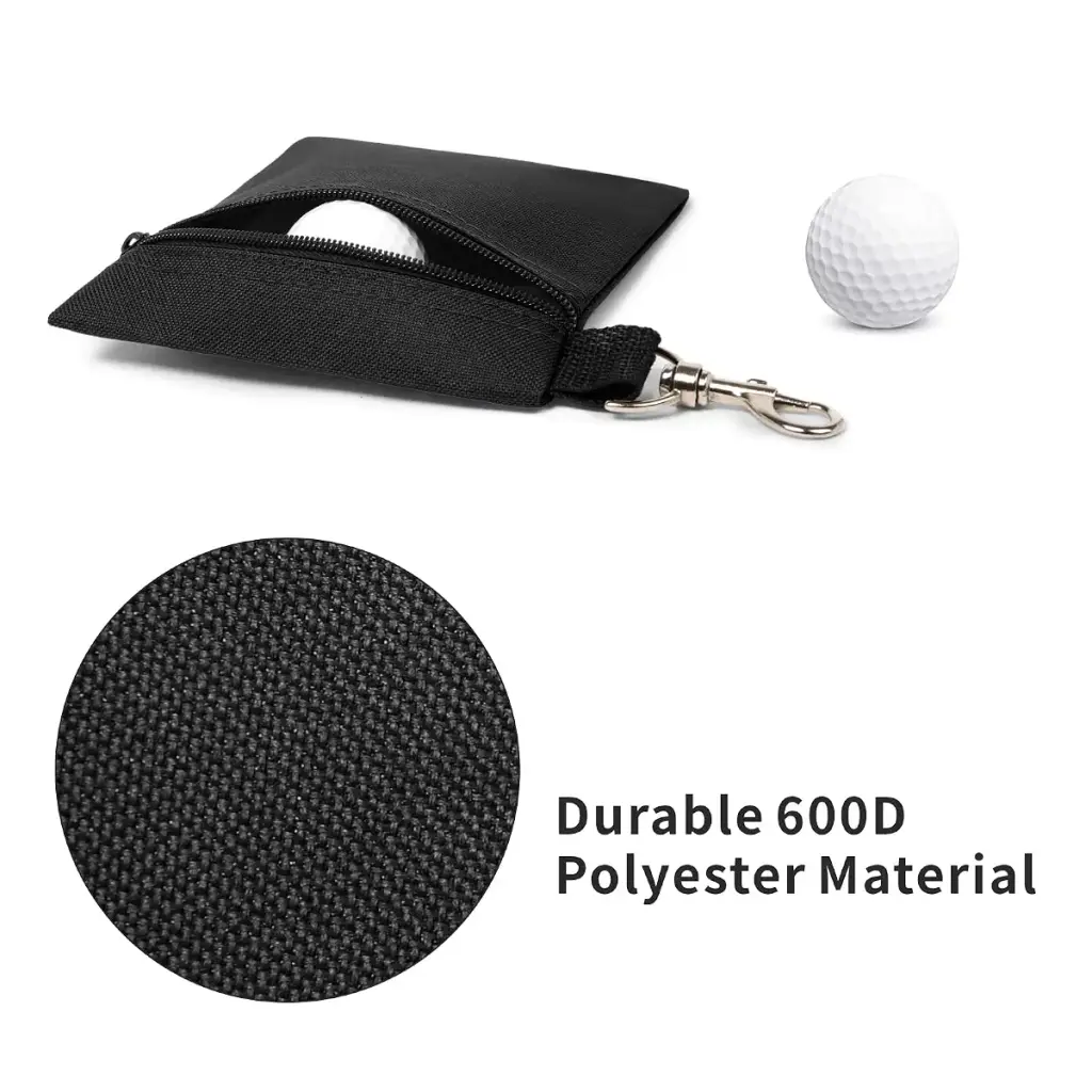 BuyAgain Golf Tee Pouch, 5.62 X 6.87 Inch Professional Zipper Golf Tee/Ball Pouch Bag — pack of 6