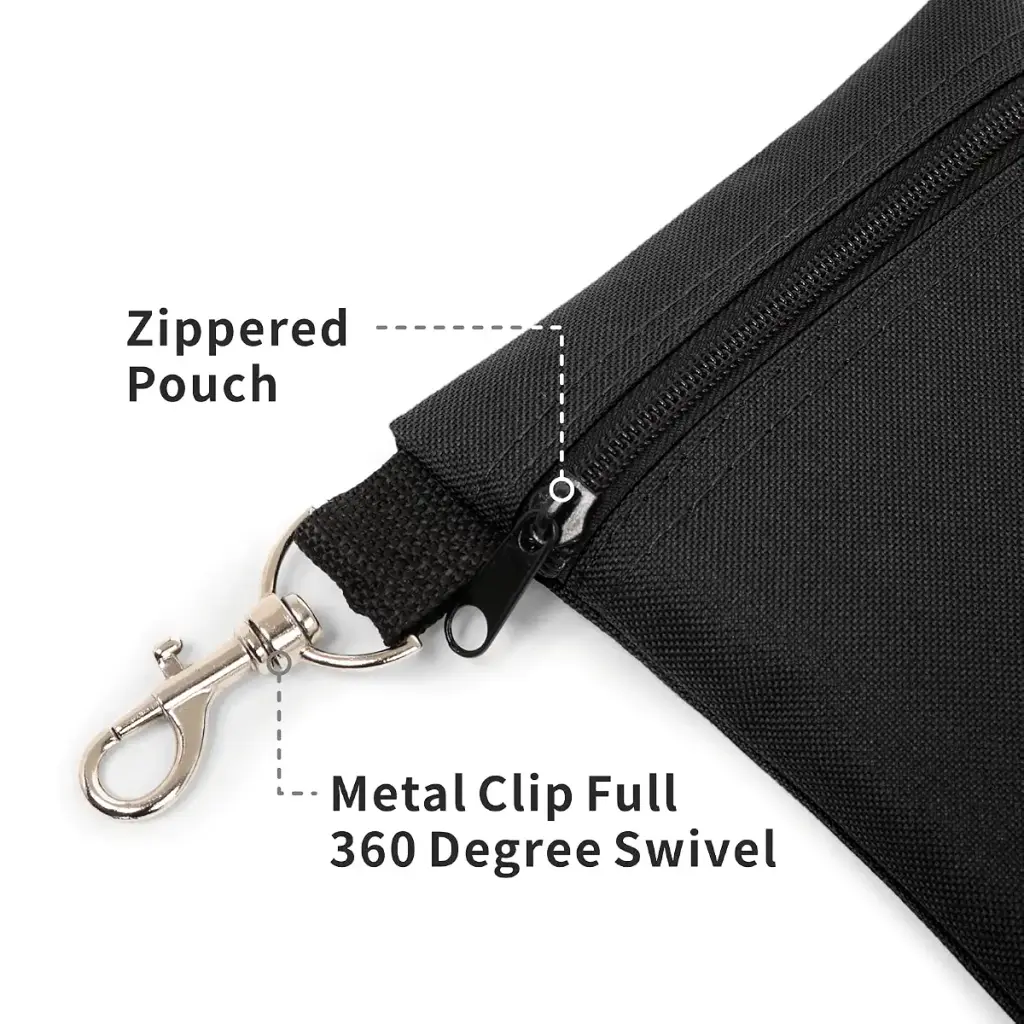 BuyAgain Golf Tee Pouch, 5.62 X 6.87 Inch Professional Zipper Golf Tee/Ball Pouch Bag — Golf