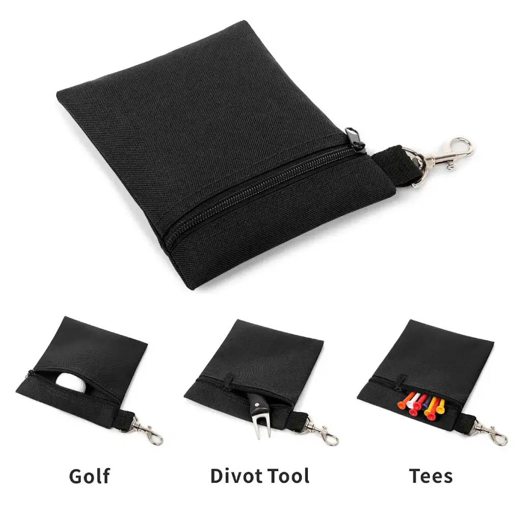 BuyAgain Golf Tee Pouch, 5.62 X 6.87 Inch Professional Zipper Golf Tee/Ball Pouch Bag — BuyAgain