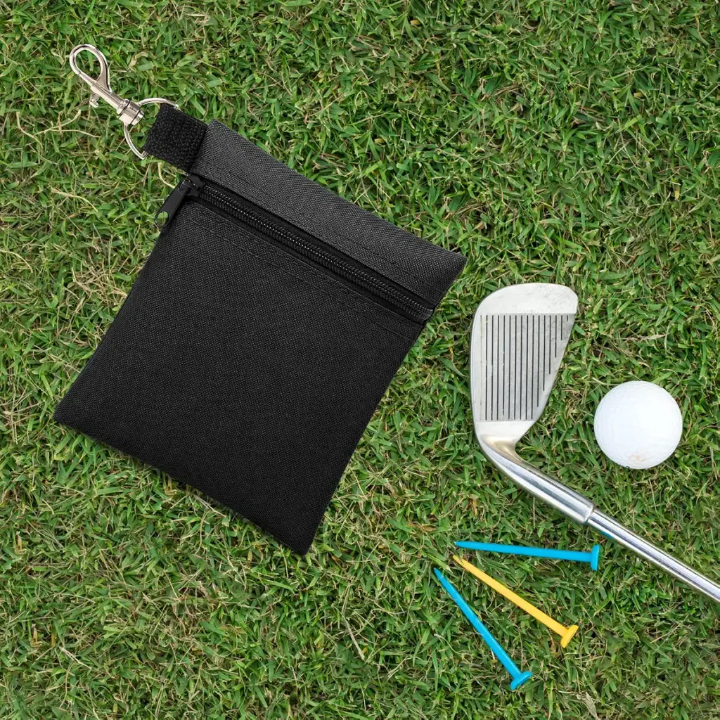 BuyAgain Golf Tee Pouch, 5.62 X 6.87 Inch Professional Zipper Golf Tee/Ball Pouch Bag — Golf