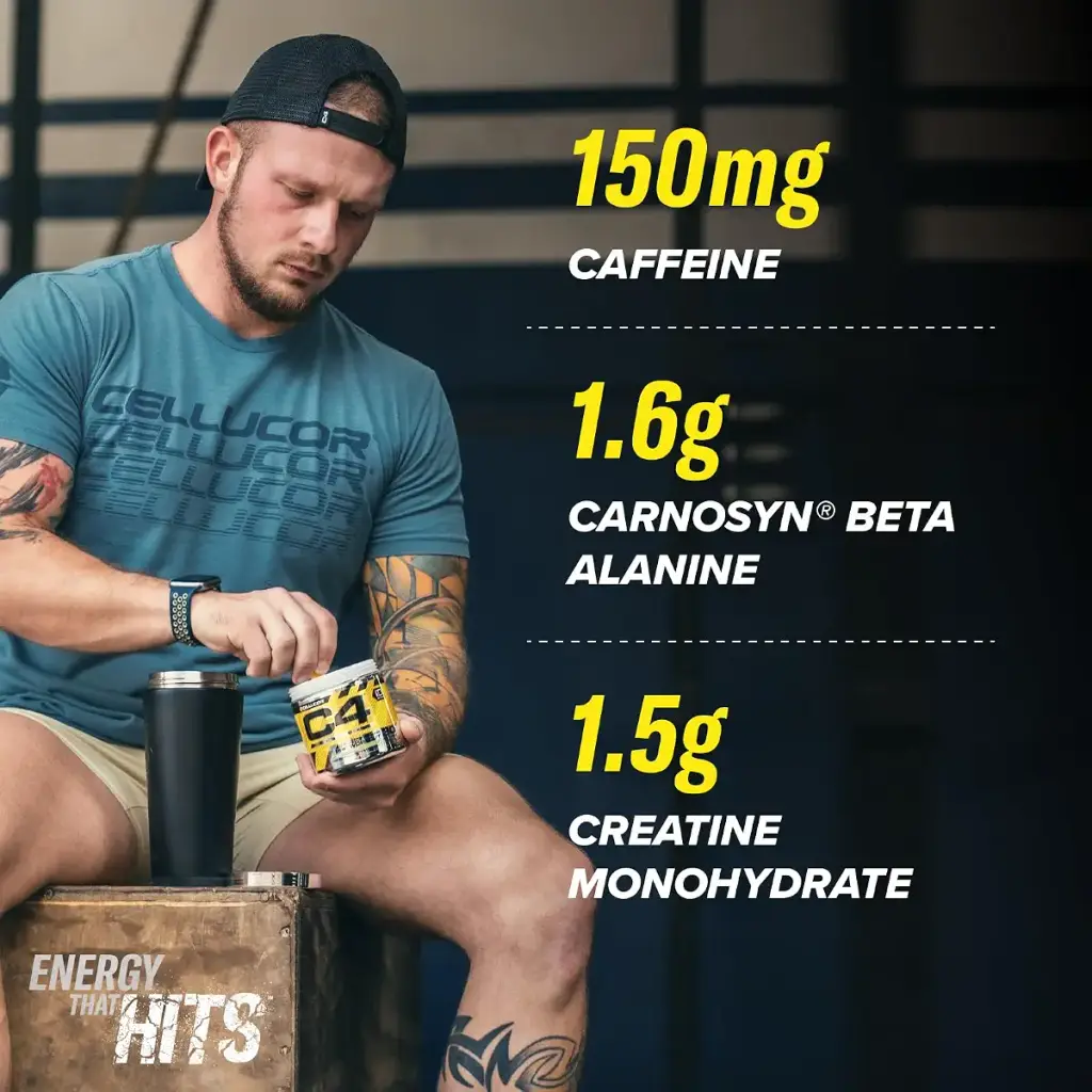 C4 Original Beta Alanine Sports Nutrition Bulk Pre Workout Powder for Men & Women | Best — Tropical
