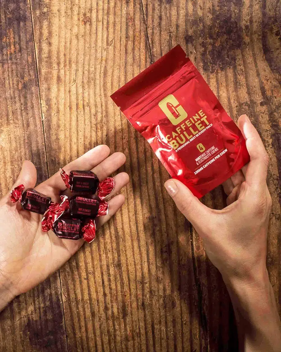 Caffeine Bullet 4 Mint Caffeine Candies = 400mg Caffeine Kick, Faster Than Energy gels & — Caffeine Bullet