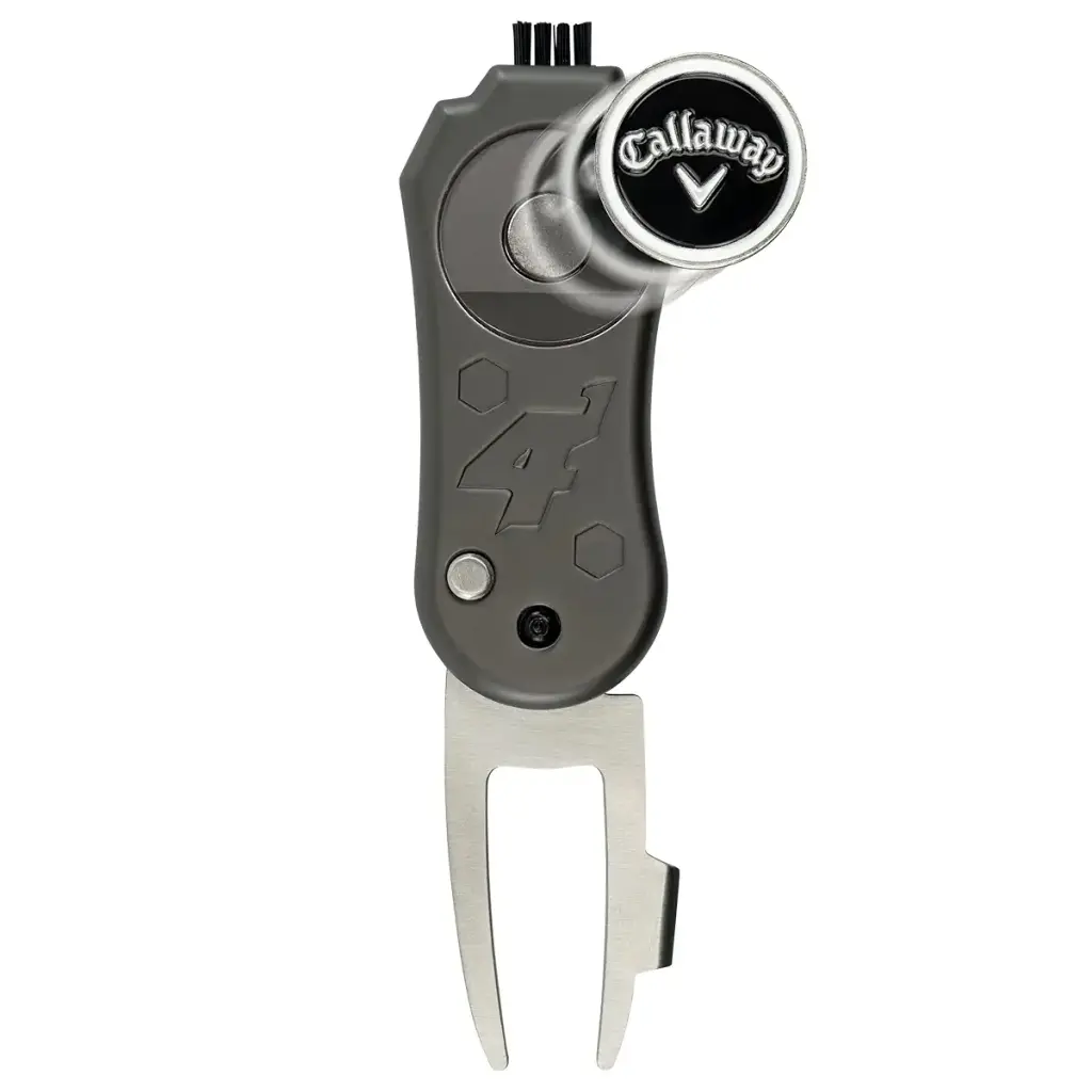 Callaway 4-in-1 Blade Divot Repair Tool - Black Switch Blade 4-Function Golf Divot Tool — Callaway