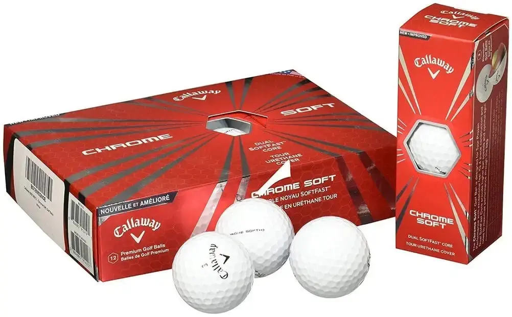 Callaway Chrome Soft Golf Balls, Prior Generation, (One Dozen) White — Golf