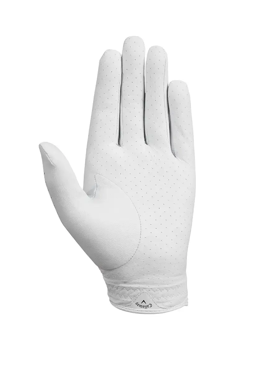 Callaway Dawn Patrol Glove Women's Standard Medium White Worn on Left Hand — Callaway