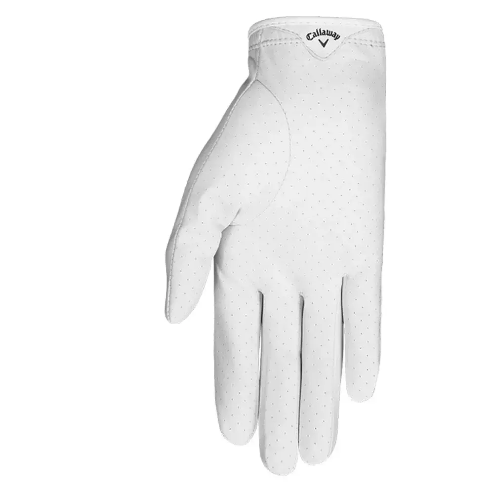 Callaway Dawn Patrol Glove Women's Standard Medium White Worn on Left Hand — Golf