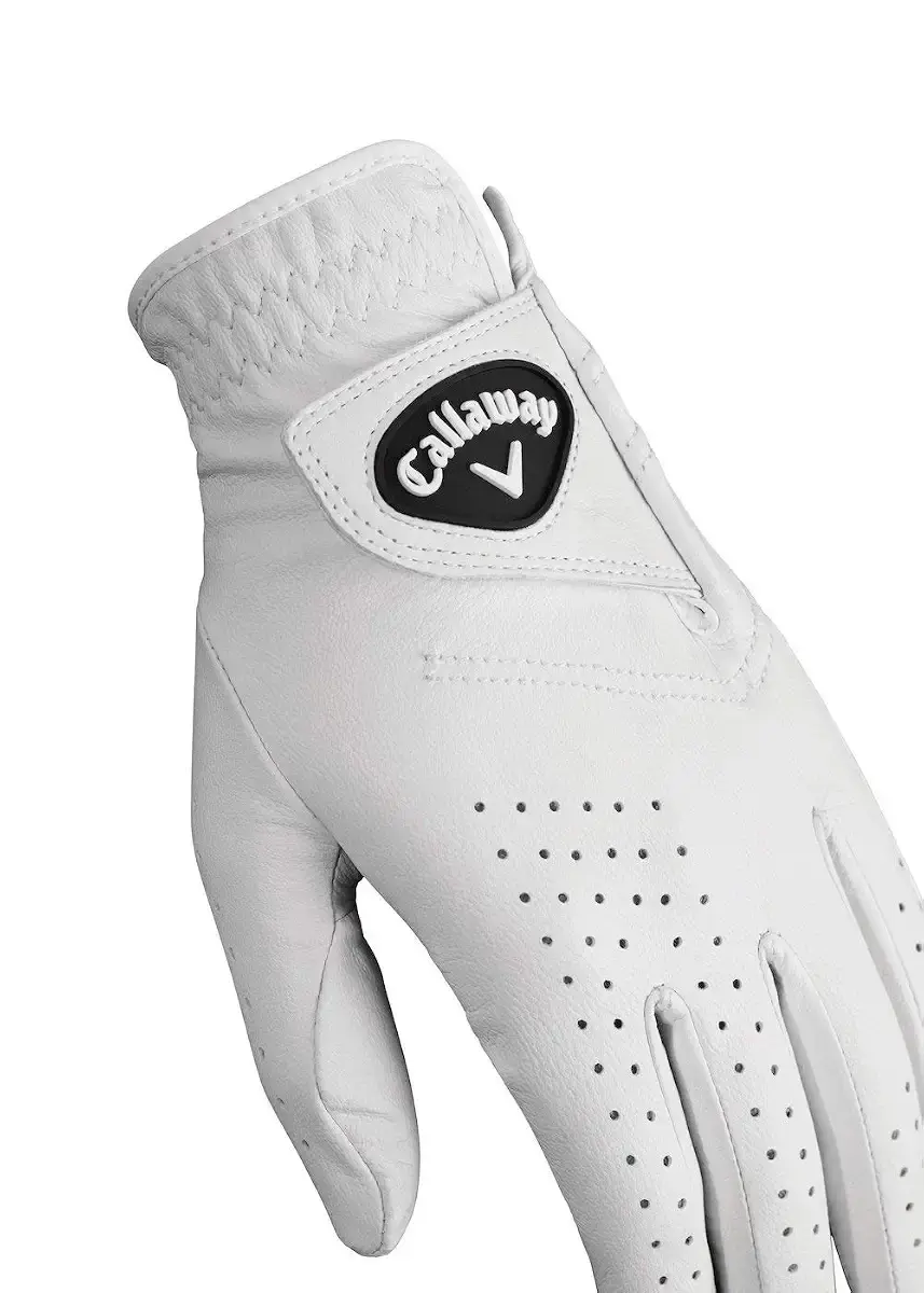 Callaway Dawn Patrol Glove Women's Standard Medium White Worn on Left Hand — Callaway