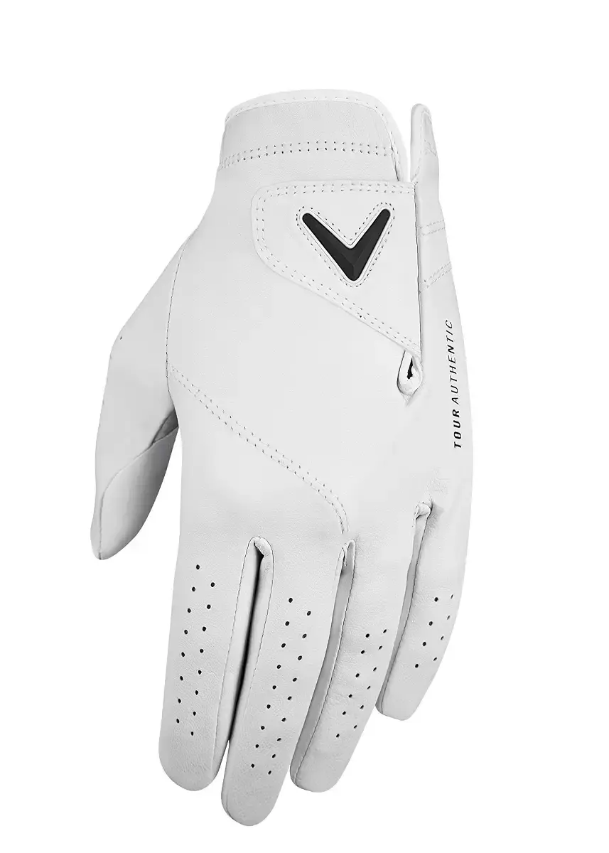 Callaway Golf 2020 Tour Authentic Glove White Medium-Large Cadet Worn on Left Hand
