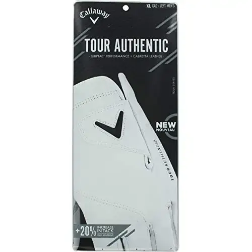 Callaway Golf 2020 Tour Authentic Glove White Medium-Large Cadet Worn on Left Hand — Golf